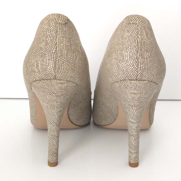 Nine West Beige Brown Snake Print Pointed Toe Gwendle Stiletto Pump High Heels - Picture 5 of 8